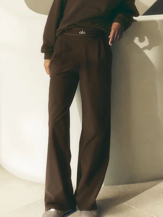 ALO Yoga Pants - Everyday Chic ALO Yoga🍩Suit Up Trouser Espresso (Regular 30")